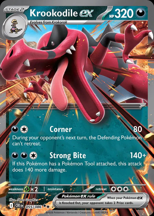 Chaos Rising - 055/086 - Krookodile ex
