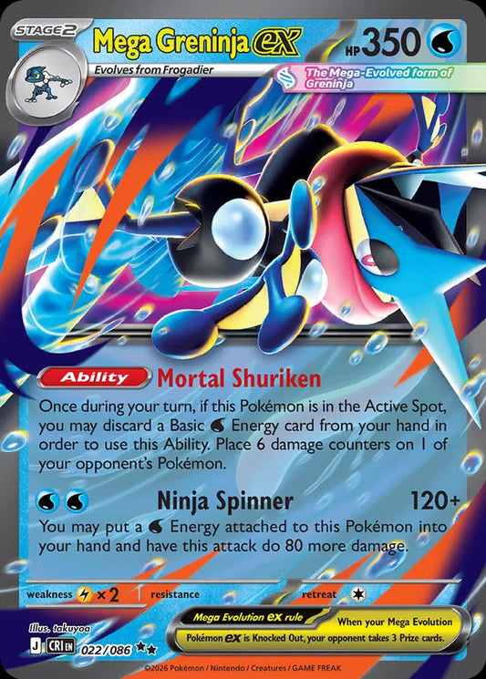 Chaos Rising - 022/086 - Mega Greninja ex