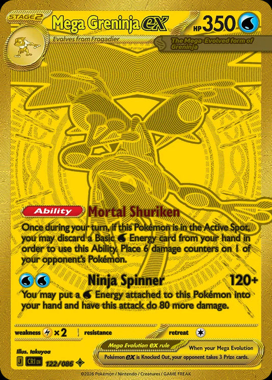 Chaos Rising - 122/086 - Mega Greninja ex