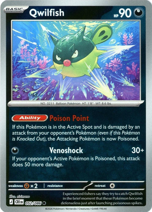 Chaos Rising - 052/086 - Qwilfish - Reverse Holo