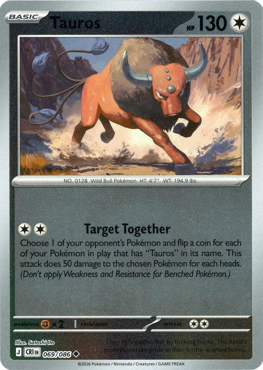 Chaos Rising - 069/086 - Tauros - Reverse Holo