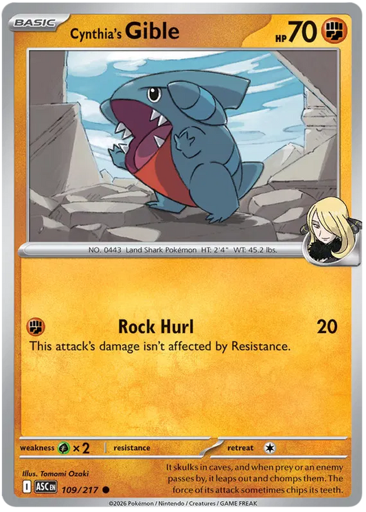 Ascended Heroes - 109/217 - Cynthia's Gible