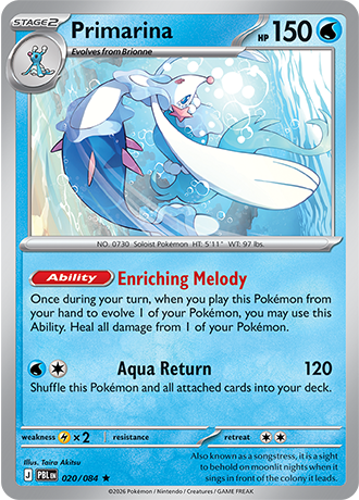 Pitch Black - 020/084 - Primarina - Holo