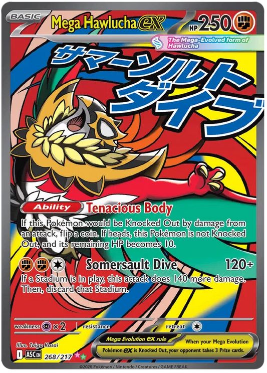 Ascended Heroes - 268/217 - Mega Hawlucha ex