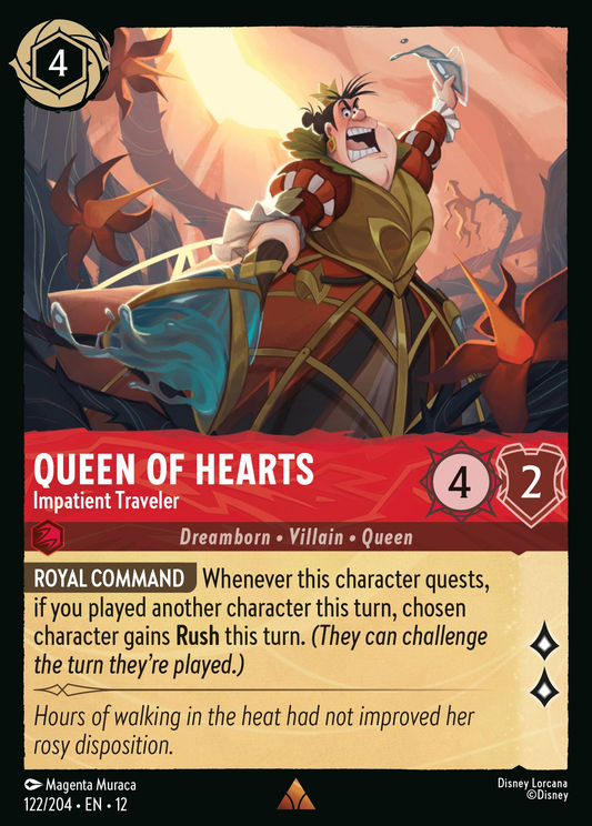 Wilds Unknown - 122/204 - Queen of Hearts - Impatient Traveler
