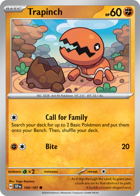 Surging Sparks - 104/191 - Trapinch