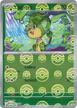 Black Bolt - 004/086 - Pansage - Poké Ball Reverse Holo