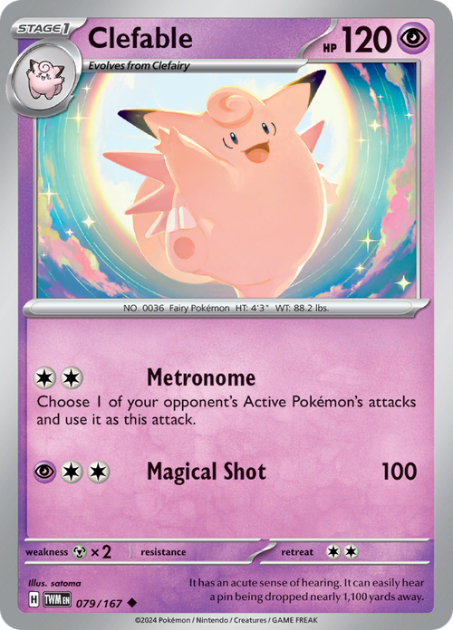Twilight Masquerade - 079/167 - Clefable