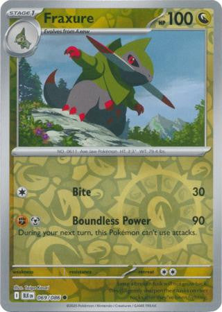 Black Bolt - 069/086 - Fraxure - Reverse Holo