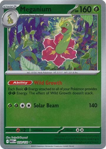 Mega Evolution - 010/132 - Meganium - Reverse Holo