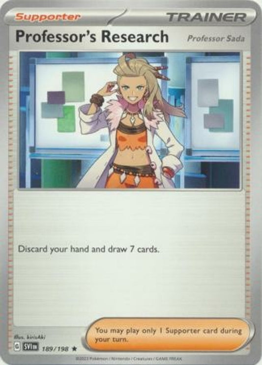 Scarlet & Violet - 189/198 - Professor's Research (Professor Sada) - Non Holo