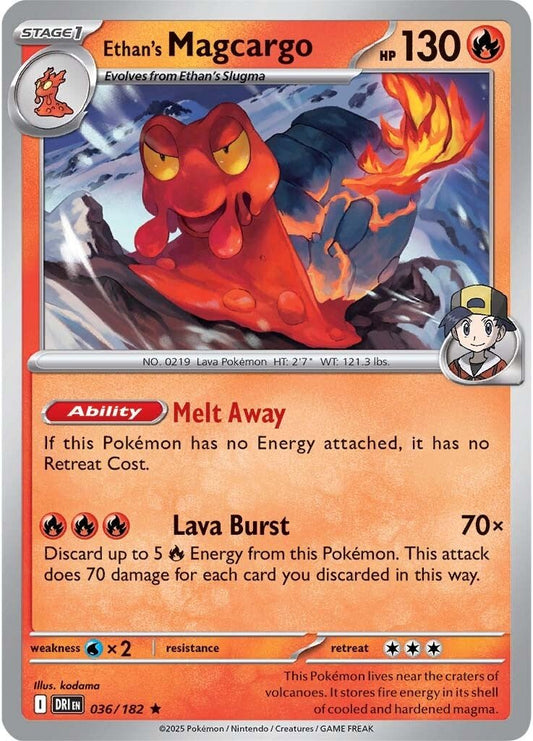 Destined Rivals - 036/182 - Ethan's Magcargo - Holo