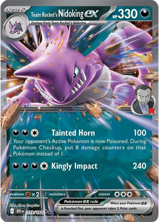 Destined Rivals - 119/182 - Team Rocket's Nidoking ex