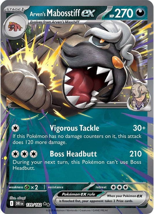 Destined Rivals - 139/182 - Arven's Mabosstiff ex
