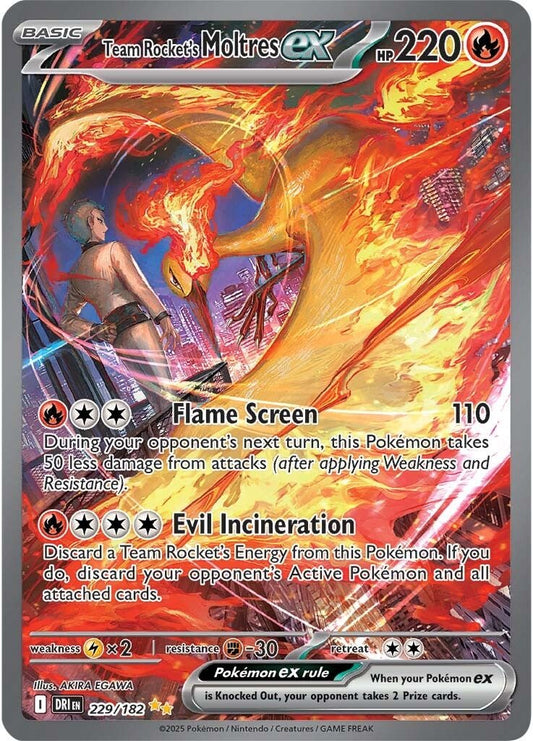Destined Rivals - 229/182 - Team Rocket's Moltres ex