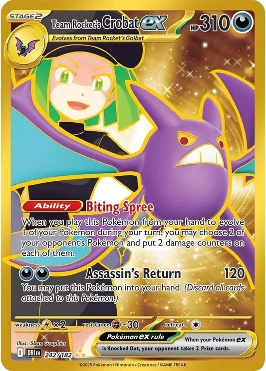Destined Rivals - 242/182 - Team Rocket's Crobat ex