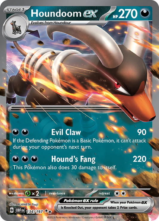Obsidian Flames - 134/197 - Houndoom ex