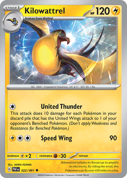 Paldean Fates - 022/091 - Kilowattrel