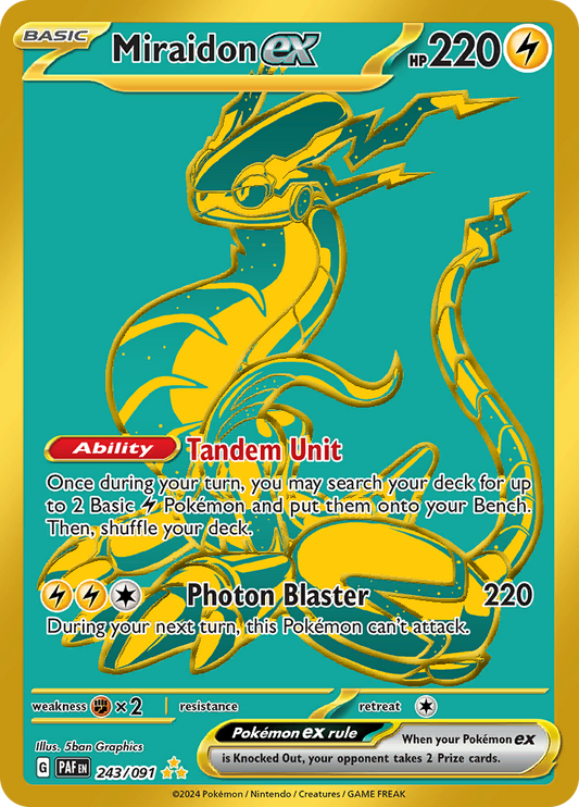 Paldean Fates - 243/091 - Miraidon ex (Gold)