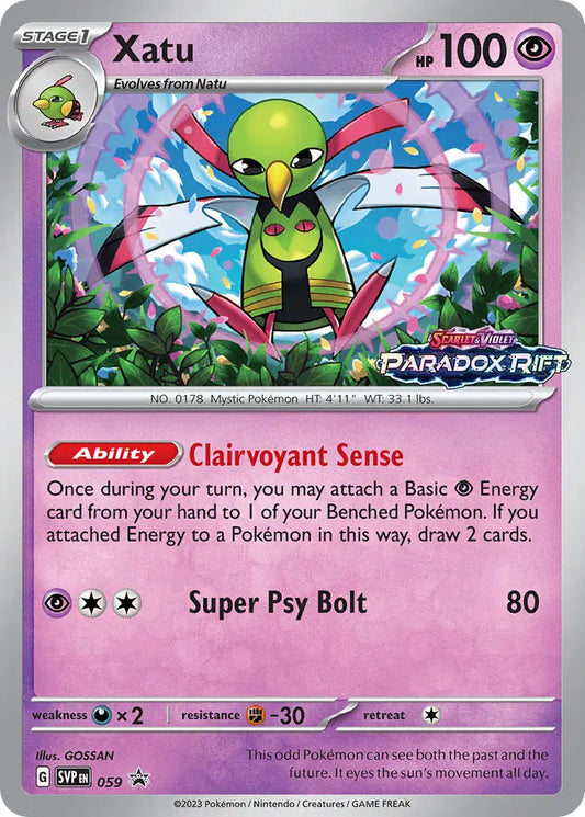 Black Star Promos - SVP059 - Xatu (Sealed Full Deck)