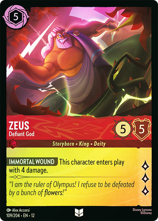 Wilds Unknown - 109/204 - Zeus - Defiant God - Foil