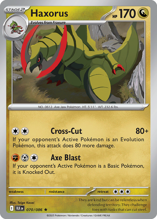Black Bolt - 070/086 - Haxorus - Holo