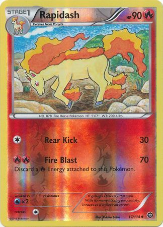 Steam Siege - 017/114 - Rapidash - Reverse Holo