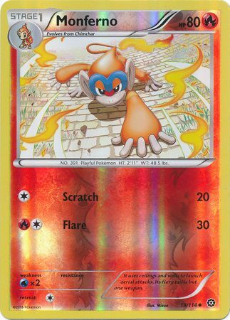 Steam Siege - 019/114 - Monferno - Reverse Holo