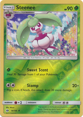 Sun & Moon - 019/149 - Steenee - Reverse Holo