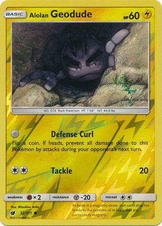Crimson Invasion - 032/111 - Alolan Geodude - Reverse Holo