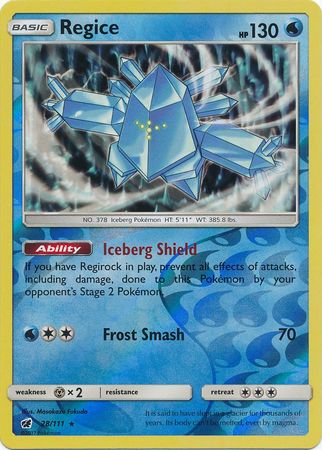 Crimson Invasion - 028/111 - Regice - Reverse Holo