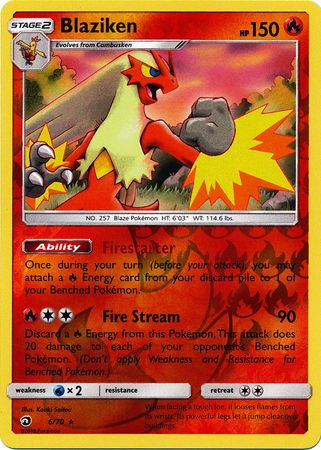 Dragon Majesty - 006/070 - Blaziken - Reverse Holo
