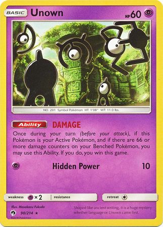 Lost Thunder - 090/214 - Unown