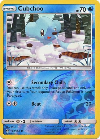 Lost Thunder - 061/214 - Cubchoo - Reverse Holo