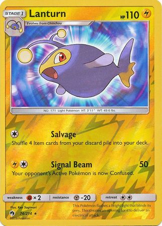 Lost Thunder - 074/214 - Lanturn - Reverse Holo