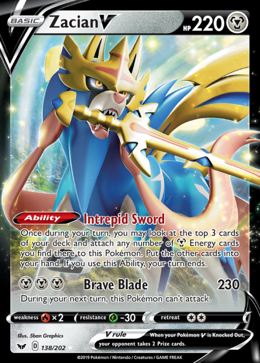 Sword & Shield - 138/202 - Zacian V