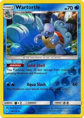 Unbroken Bonds - 034/214 - Wartortle - Reverse Holo