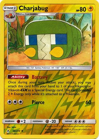 Unbroken Bonds - 058/214 - Charjabug - Reverse Holo