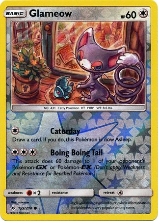 Unbroken Bonds - 159/214 - Glameow - Reverse Holo