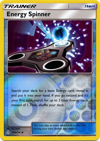 Unbroken Bonds - 170/214 - Energy Spinner - Reverse Holo