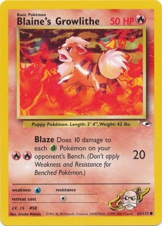 Gym Heroes - 062/132 - Blaine's Growlithe