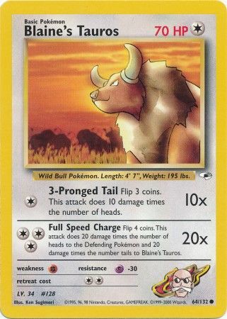 Gym Heroes - 064/132 - Blaine's Tauros