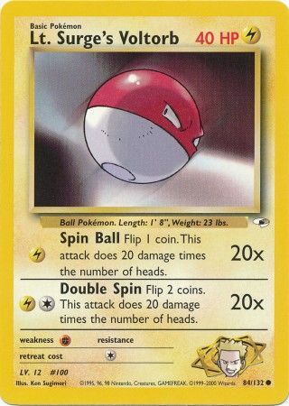 Gym Heroes - 084/132 - Lt. Surge's Voltorb