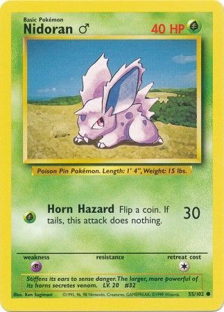 Base Set - 055/102 - Nidoran ♂