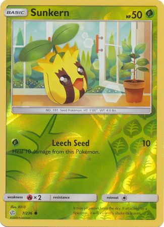 Cosmic Eclipse - 007/236 - Sunkern - Reverse Holo