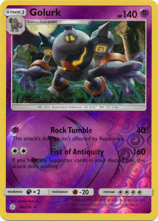 Cosmic Eclipse - 090/236 - Golurk - Reverse Holo