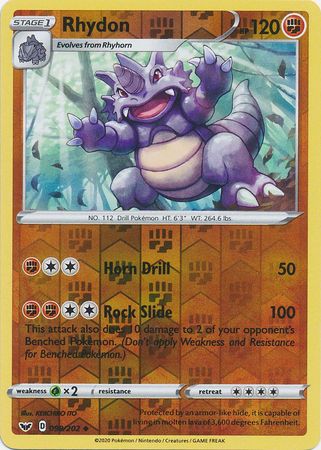 Sword & Shield - 098/202 - Rhydon - Reverse Holo