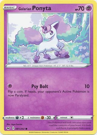 Sword &amp; Shield - 081/202 - Galarian Ponyta