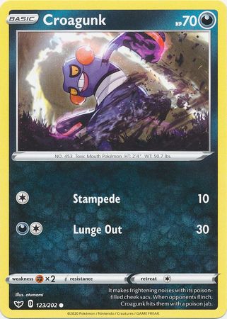 Sword & Shield - 123/202 - Croagunk
