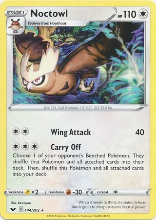 Sword & Shield - 144/202 - Noctowl